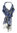 Seidenschal Paisley-Muster Blautöne 35cm