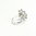 Ring verstellbar, versilbert, SWAROWSKI ELEMENT in zarten Eistönen