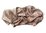 Seidenschal Paisley-Muster Hellbraun 35cm