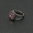 Ring verstellbar, Silber Antik-Finish, Swarovski "Light Rose"