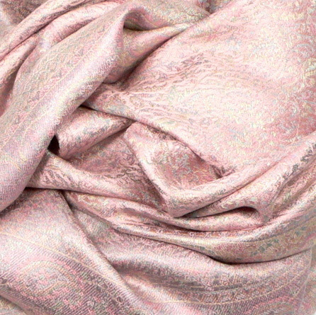 Seidenschal Paisley-Muster Italienisches Rosa 54 cm