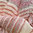 Leinenschal Querstreifen weiss + rot/pink