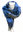 Seidenschal Karo-Muster Blautöne 71 cm