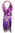 Seidenschal Karo-Muster Violett 71 cm
