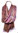 Seidenschal Paisleymuster Rosa-Pink-Orange-Oliv 72cm