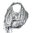 Seidenschal Paisley-Muster Silbergrau 35cm