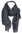 Schal Babywool Klee-Muster marine-grau