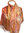 Seidenschal Paisleymuster Orange mit Oliv 72cm