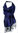 Seidenschal Paisley-Muster Blau-Schwarz 55cm