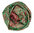 Seidenschal Paisley-Muster Grün-Rot 35cm