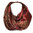 Seidenschal Paisley-Muster rot-bordeaux-schwarz-gold 55cm