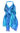 Seidenschal Paisley-Muster Blautürkis 35cm ohne Fransen